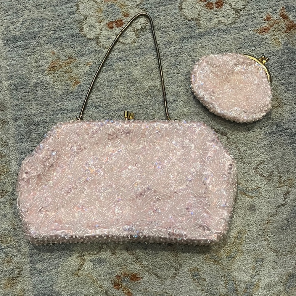 Caritas Welfare Arts. Matching evening bag with change purse.